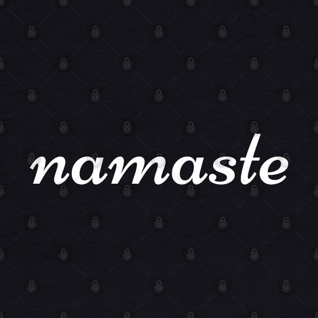 namaste white text by Heartsake